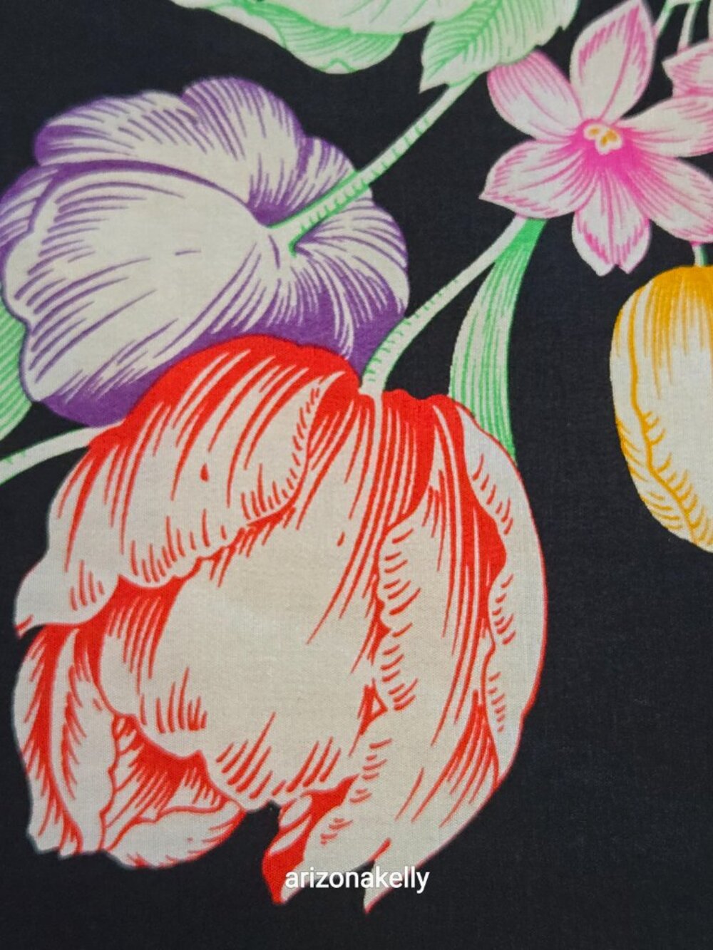 Albert Nipon Silk Scarf Spring Flowers Floral - Picture 7 of 11